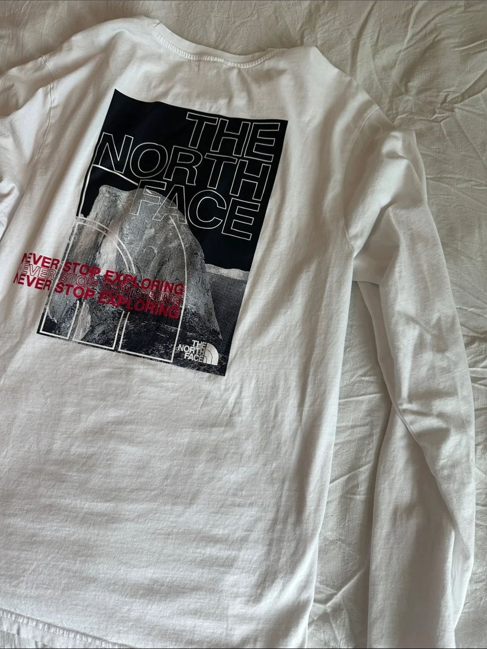 The North Face White Long Sleeve Back Graphic Tee